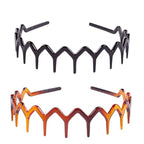 4Pcs Zigzag Headband Headband with Teeth Tooth for Women Girls Plastic Wavy Comb Zig Zag Black Plastic Tooth Hair Comb Hair Accessories