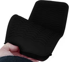 1Pack Silicone Heat Resistant Mat Pouch for Hair Straightener, Curling Iron, Flat Iron and Hot Hair Tools Black