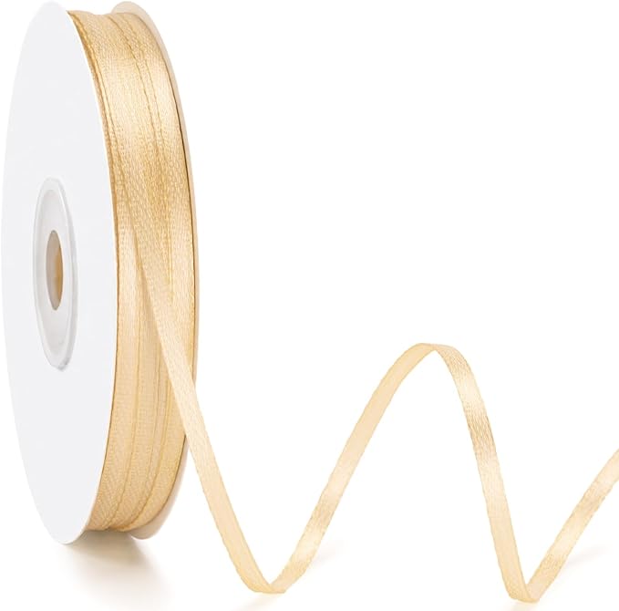 KINGLAKE Champagne Gold Satin Ribbon by KINGLAKE