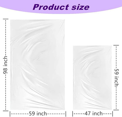 AooeDomi 4 PcsThickened Plastic Balloon Bags Clear Giant Storage Bags Include 2 - Image 2