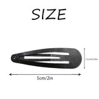 Dofash Snap Hair Clips Metal Grips 5CM/2IN Claw Clips for Thin Hair Basic Hair Accessories Hair Clips for Women (Black)