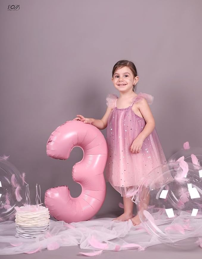 Number 2 Balloon 40 Inch Pearl Pink Balloon - Image 3