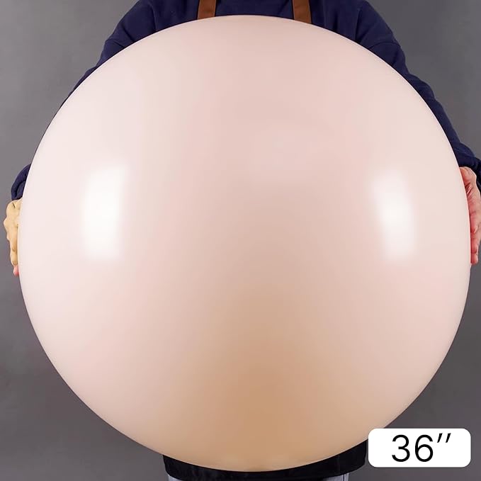 PartyWoo Pale Pink Balloons 4pcs Light Pastel Baby Pink Color | 36 Inch Balloons - Image 2