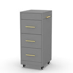 Salon Trolley Cart with Wheels, 3-Drawer Rolling Hair Styling Station, Mobile Beauty Trolley with Hot Tools Holder, Storage for Salon, Barbershop, Spa & Tattoo, Grey