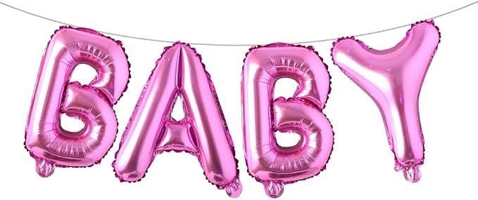 16 Inch Baby Letter Balloons Multicolor Foil Balloons BABY Balloons, Baby Shower by RUIANSI