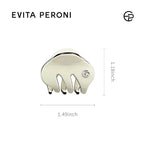 EVITA PERONI Small Hair Clips, Mini Hair Clip for Hair, Little Tiny Claw Clips for Women Girls Half Updo, Cream White