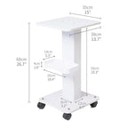 Salon Spa Trolley, Esthetician Cart with Wheels, Beauty Rolling Trolley Stand Instrument, Tray Rolling Cart with Storage Tray