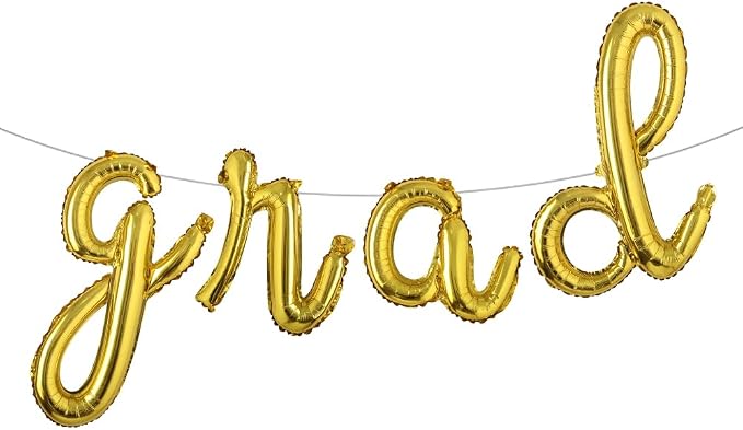 Foil Balloons Congrats Graduation Party Balloons Congratulations Letter Grad by RUIANSI