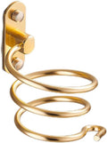 Hair Dryer Holder, Aluminum Wall Mounted Hair Dryer Rack Spiral Hair Care Tools Hanging Rack Organizer for Bathroom, Bedroom, Barbershop (Gold)