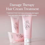 GROWUS Damage Therapy Protein Hair Treatment 7.43 fl oz | Repair & Hydrate for Dry, Brittle Hair | Creamy Deep Conditioner with Bulgarian Rose Musk Scent | Paraben & Sulfate Free | K-Beauty