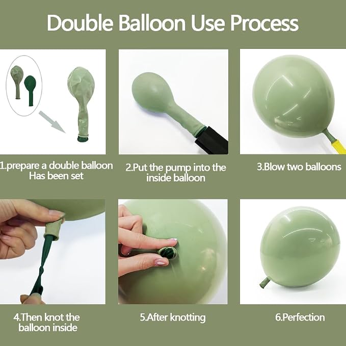 Dusty Green Orange Balloon Garland Double Stuffed Blush Brown Nude Balloon Arch - Image 4