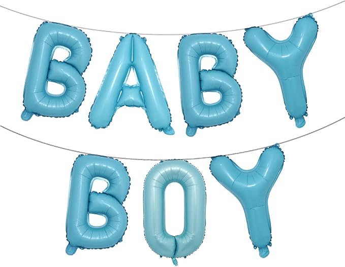 16 inch Baby Boy Girl Banner Foil Letter Balloons Garland by RUIANSI