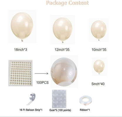 Pearl White Double Stuffed Balloon Arch Kit - Image 3