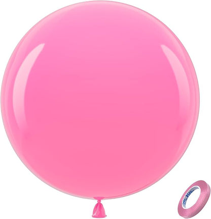 Bezente Pink Giant Latex Round Balloons 36 Inch 8 Pack | Bridal Pink Balloon by Bezente