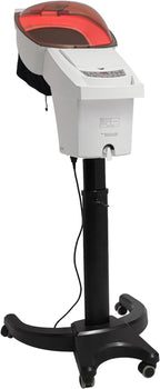 Bepritm 7 Light Hair Steamer, Standing Deep Conditioning Hair Steamer with Adjust Height & Wheels, 700W Hooded Micro Mist Ozone Scalp Hydration Steamer for Salons, Barbershops (White)