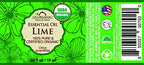 US Organic Lime Essential Oil - Certified Organic, Steam Distilled - W/Euro droppers (More Size Variations Available) (10 ml / .33 fl oz)