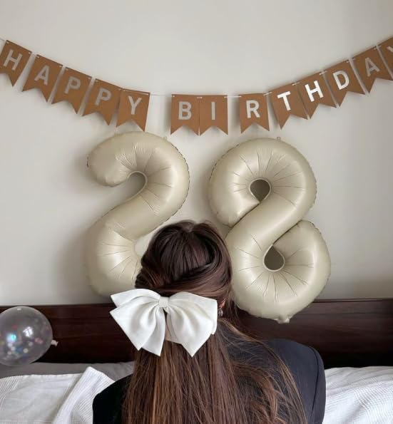 Cream White Number 7 Balloon 40 inch, Birthday Party Balloons Decorations | - Image 5