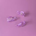 Cute Small Purple Octopus Hair Clips,Novelty Acetate Ocean Octopus Claw Clip