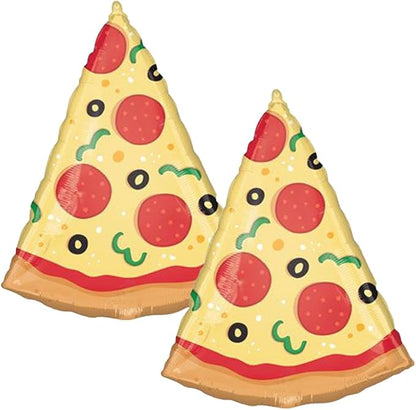 Set of 2 Pizza Slice 29" Foil Party Balloon by ArtisanOwl