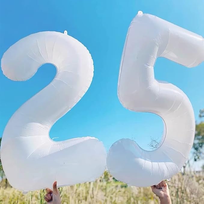 Number 25 Balloons for 25th Birthday Party Decorations, 42 Inch Jumbo Foil - Image 2