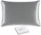 ZIMASILK 25 Momme 100% Pure Mulberry Silk Pillowcase for Hair and Skin Care, Highest Grade 6A Pillow Cases for Women, Long-Lasting Durablity, Gift for Women Men, 1Pc (King 20"x36", Iron Gray)