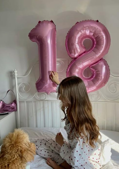 Pearl Pink Number 1 Balloon 40 inch, Balloon numbers party supplies, deco photo - Image 8