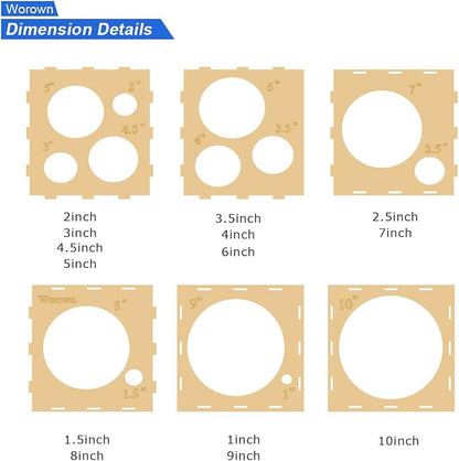 Worown 14 Holes Collapsible Wood Balloon Sizer Box, 1-10 Inch Balloons Sizer - Image 2