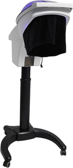 Hair Steamer, 7 Light Professional Standing Deep Conditioning Hair Steamer, Household Hair-Care Machine with Hair-Care Hood & 57.49 oz Water Tank for Salons Barbershops (White)