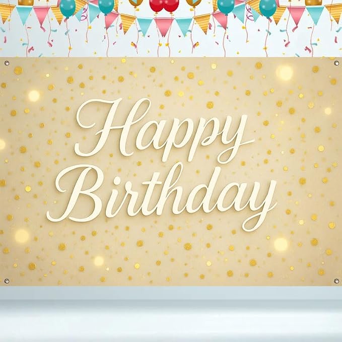 Large Happy Birthday Banner 71x43 Inch, Big Hanging Porch Sign - Image 6