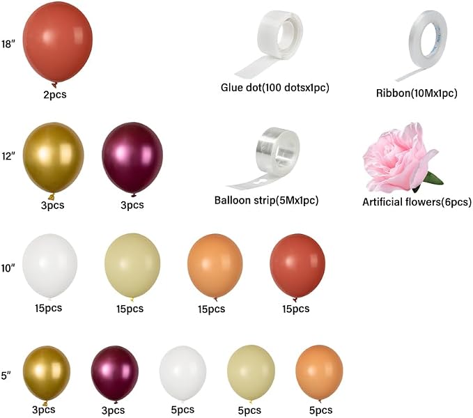 Restaurantware-Balloonify Balloon Garland Set, 1 Party Decoration Kit - Image 10