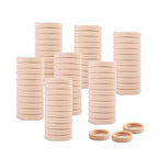 Hair Ties Hair Elastics Bands Seamless Cotton No Damage Thick Curly Hair Long-Lasting Braids Ponytails Holders All Hair Types Pain-Free Hair Accessories Women Men Blond Colors 50 PCS