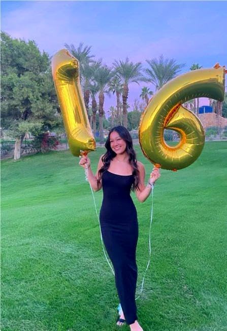 Gold Number 6 Balloon 40 inch, Balloon numbers party supplies, deco photo shoot - Image 6