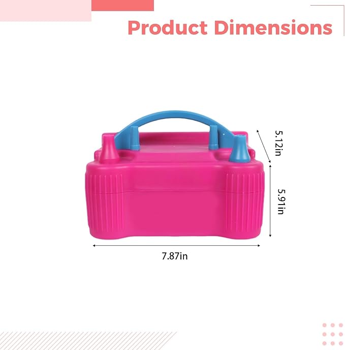 Electric Balloon Pump, Portable Dual Nozzle Inflator Blower, Auto/Manual Mode - Image 4