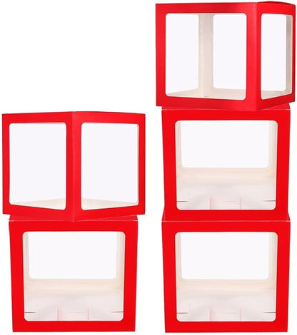 uxcell 5 Pcs Party Balloon Boxes, Transparent Balloon Boxes by uxcell