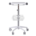 Iron Salon Instrument Tray, Height Adjustable Trolley Cart Tray Station on Wheels for Salon Tattoo Spa Beauty Service Holder Tool Storage(White,Iron)
