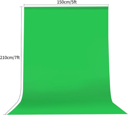 Hemmotop Chromakey Green Screen Backdrop, 5x7ft Small Background Fabric | Solid - Image 8