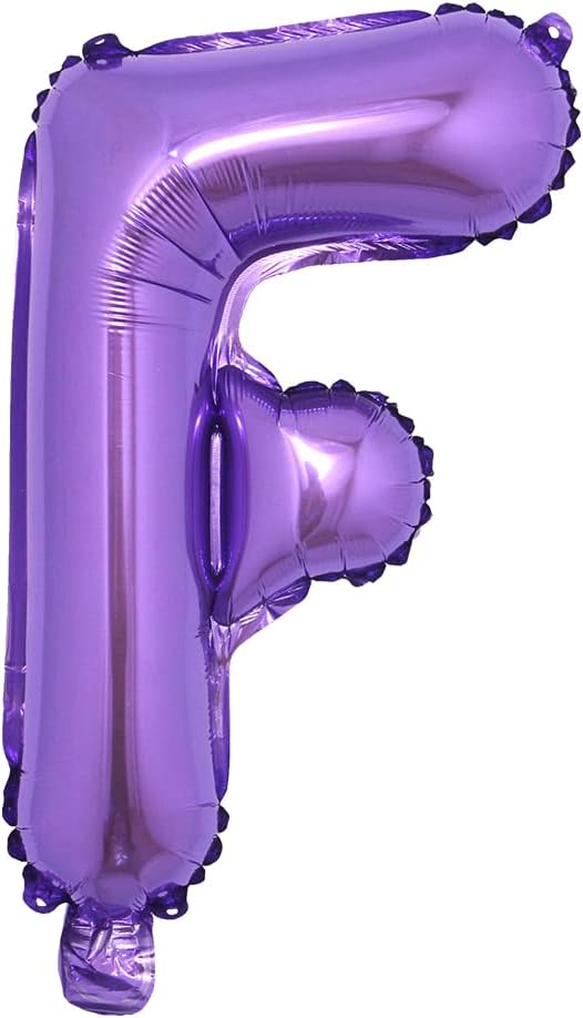 16 inch Purple Alphabet Letter and Number Balloons Set Package, Aluminum by RUIANSI