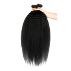 Bundles Human Hair Natural Black Yaki Straight Bundles 20 22 24 Inch Niegmeag Brazilian Virgin Soft and Silky Remy Hair Extensions Double Weft Color 1B Kinky Straight Bundle 150g