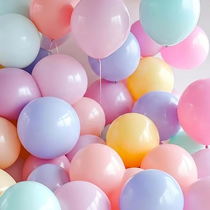 100 Pack 18 inch Pastel Balloons 10 Kinds Colors Colorful Party Balloon Bulk - Image 3