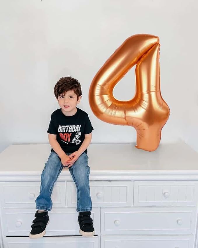 7 Balloon - Orange Birthday Number Balloons, 40 Inch Decorations Men Women | - Image 7