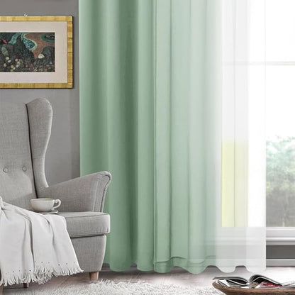 DWCN Ombre Short Sheer Curtains - Image 6