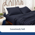 SKY BEDDINGS Queen Pillowcase Set of 2 - Soft Brushed Microfiber Pillow Cases with Envelope Clouser - Wrinkle-Free, Fade-Resistant Pillow Covers - 20 x 30 Inches, Navy Blue