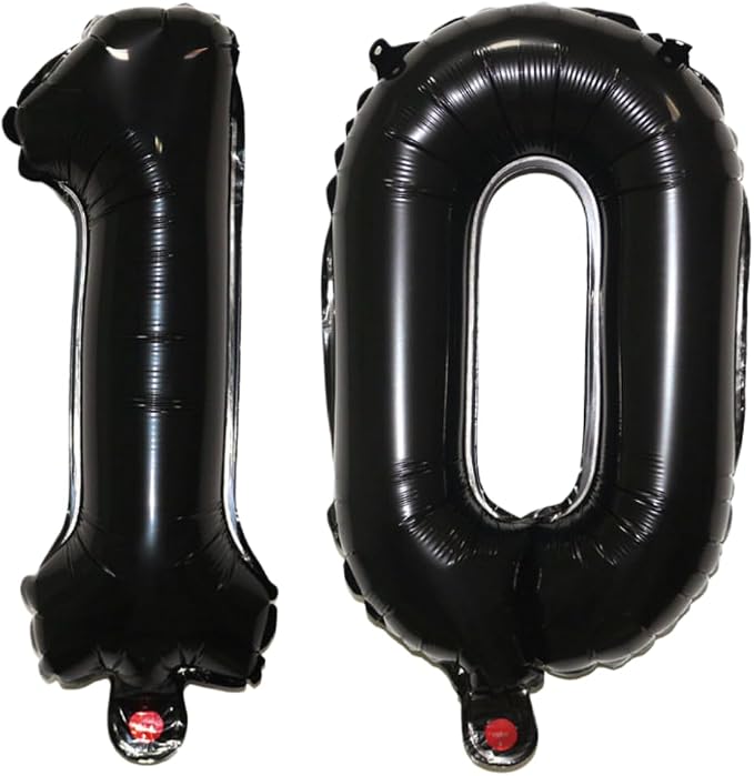 Number 10 Balloon Foil Mylar Balloons by YPSelected