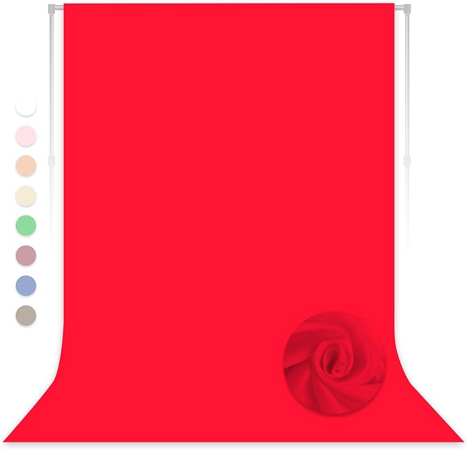 Red Photography Backdrop for Photoshoot, 8x10 FT | Versatile Studio Photo by LYLYCTY
