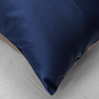 Mulberry Silk Pillowcase for Hair and Skin, Luxury Double Sided Pure Silk Pillowcase, 29x19 Inches, 1Pc (Navy Blue)