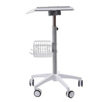 Iron Salon Instrument Tray, Height Adjustable Trolley Cart Tray Station on Wheels for Salon Tattoo Spa Beauty Service Holder Tool Storage(White,Iron)