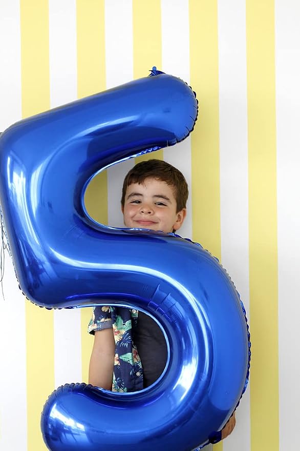 Number Balloons Blue Number 0 for 10 100 Birthday Decorations, 40 Inch | Jumbo - Image 6