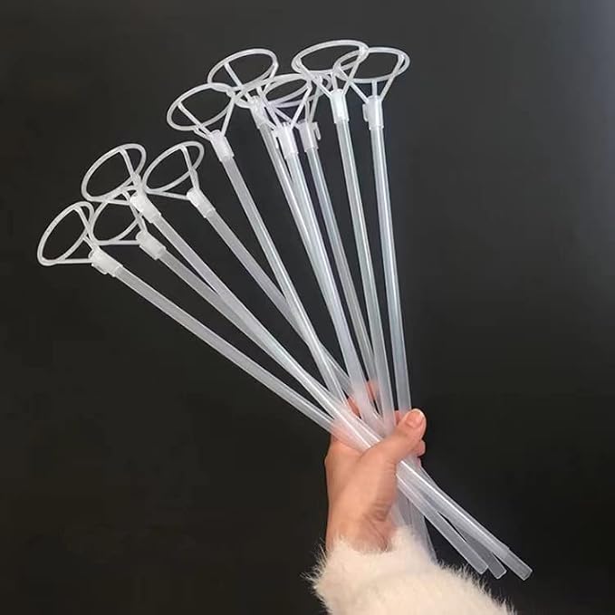Large Balloon Sticks with Big Cups, 35 Sets Thickened 17inch Long Clear Bobo - Image 5