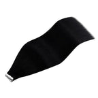 YoungSee Invisible Tape in Hair Extensions Black Tape in Extensions Real Human Hair Jet Black 22 Inch Tapes on Hair Extension 20pcs 50g Real Human Hair Extension Tape-in Long-Lasting Hold Hair