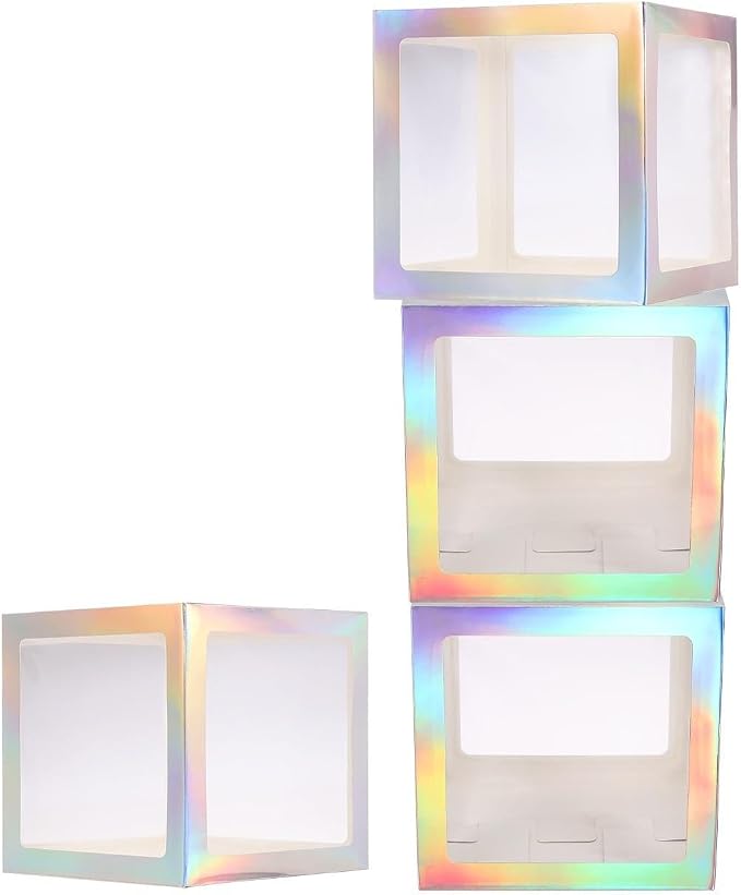 uxcell 5 Pcs Party Balloon Boxes, Transparent Balloon Boxes by uxcell